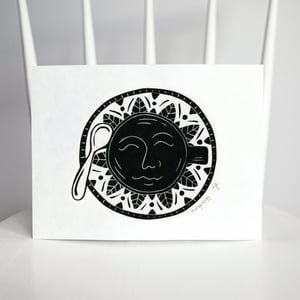 Morgonpigg (Coffee), Original Lino Art