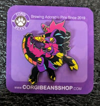 Image 1 of Vice the Synthwave Protogen Fursona Pin