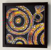 Image 2 of Orange Acrylic on canvas cardboard 