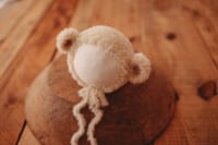 Image 2 of Cashmere Teddy Hat - Beige