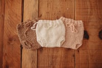 Image 1 of Speckle Knit Newborn Shorties 