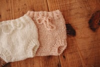 Image 2 of Speckle Knit Newborn Shorties 