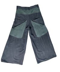 Image 2 of Wide Leg Deterioration Pants with Black Crinkled Pockets