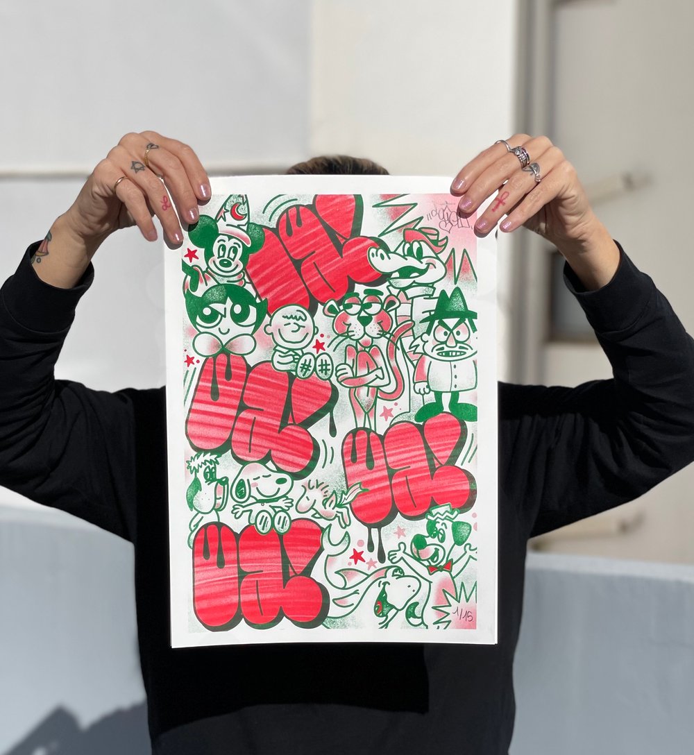 LAIA "LAIA'S MATES" RISO PRINT (green/red)