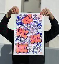 Image 4 of LAIA "LAIA'S MATES" RISO PRINT (Fluor orange/Blue)