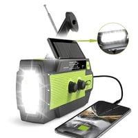 Image 2 of Portable Solar/Hand Crank Cell Phone Charger Emergency Radio - 4000mAh