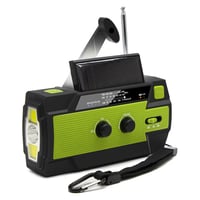 Image 1 of Portable Solar/Hand Crank Cell Phone Charger Emergency Radio - 4000mAh