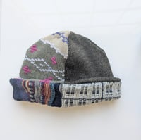 Image 3 of Upcycled Reversible Beanie Cotton Blend 28