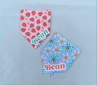 Image 1 of Strawberries / Groovy Flowers Personalised Bandanas