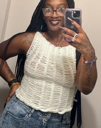 Image 2 of Chain-stitch Crop Top 