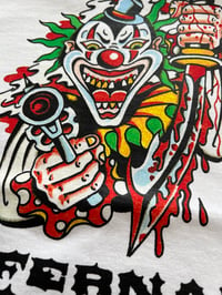 Image 2 of clown ringer tee