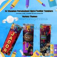 Image 1 of DJ Shawnee Personalized Sippy/Toddler Tumbler -Party Theme