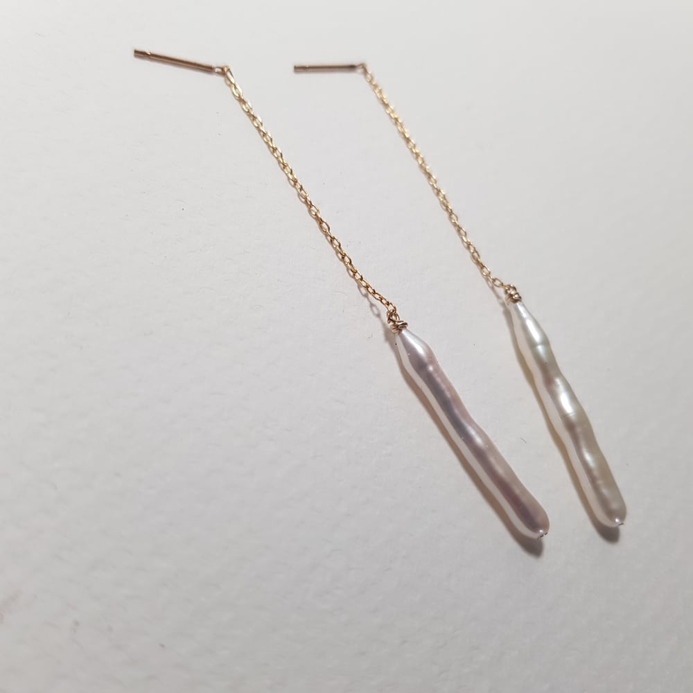 Image of PEARL STICK earrings
