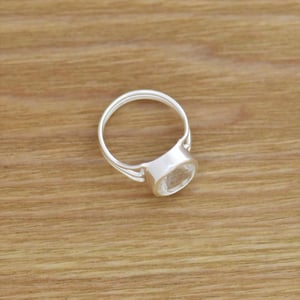 Image of Dragon Claws x Himalaya 'Herkimer' Diamond Quartz round cut silver ring