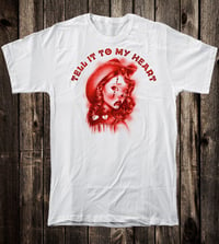 Image 2 of Tell It To My Heart Tee (red art)