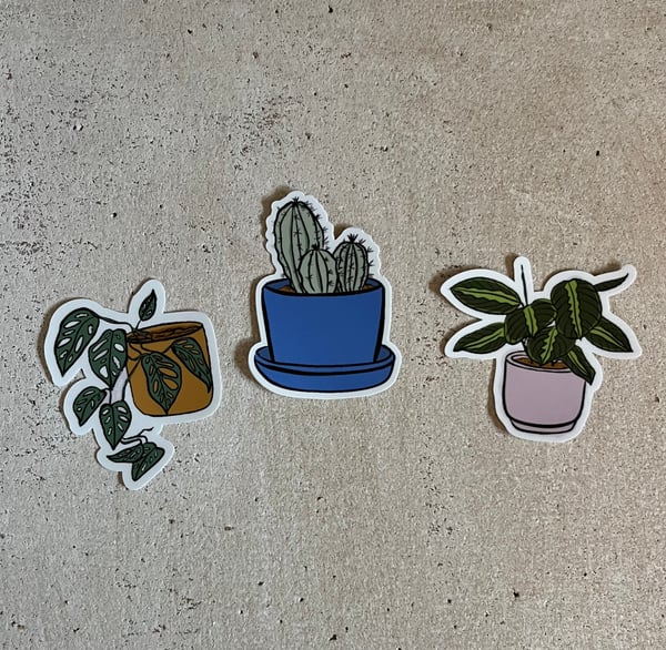 Image of House Plant Sticker Set