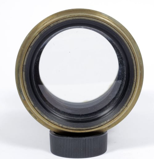 Image of Massive Darlot Opticien Paris brass Petzval lens ~250mm F4 (covers 8X10) #9431