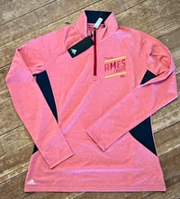 Image 1 of Ames Lager Ladies Heather Red Quarter-Zip Pullover