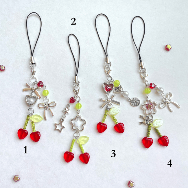 cherry phone charms 🍒 