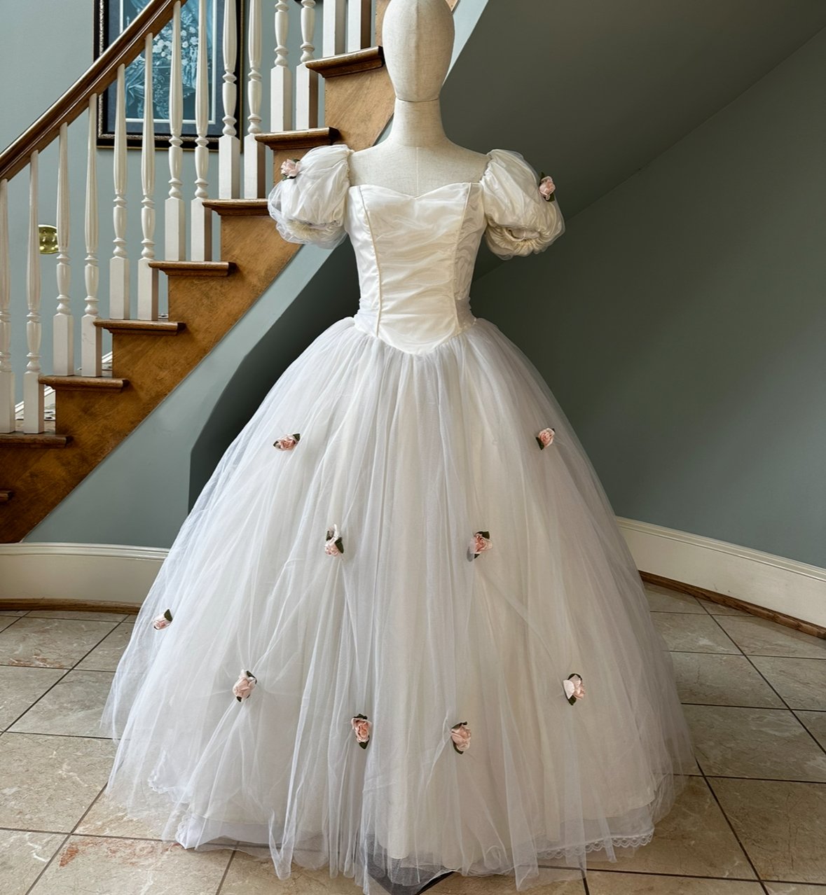 1980s Flower Ballgown | Estelle Amore