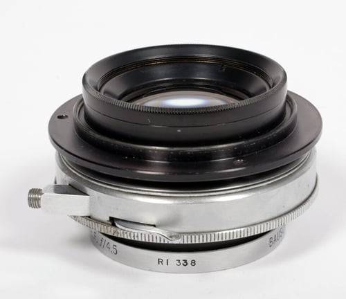 Image of Bauch and Lomb Tessar IC 190mm F4.5 lens in Alphax shutter #9515