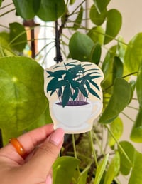 Image 1 of Coffee Plant Cup - Glossy & Waterproof Sticker