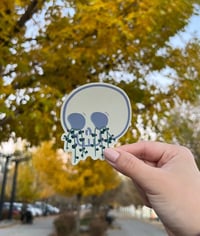 Image 1 of String of Hearts Skull - Glossy & Waterproof Sticker