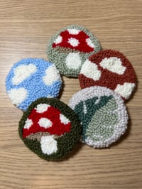 Mushroom , Monstera , Sky Mug Coaster