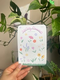 Image 2 of Spring Flowers Sticker Sheet - Matte & Water-Resistant Sticker