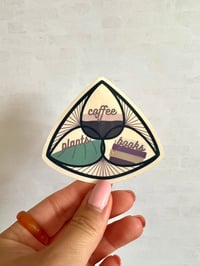 Image 2 of Holy Trinity - Coffee/Plants/Books - Glossy & Waterproof Sticker