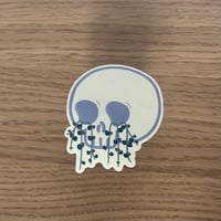 Image 3 of String of Hearts Skull - Glossy & Waterproof Sticker