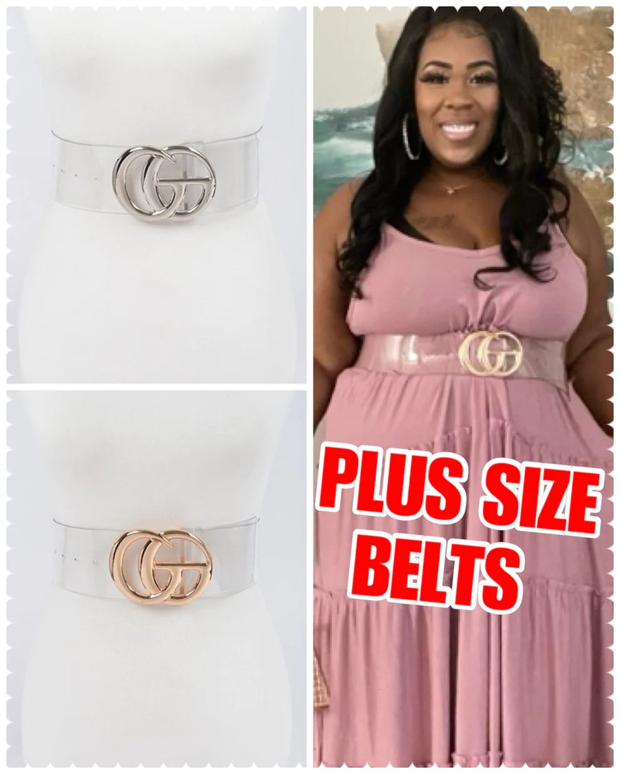 Image of 3PACK PLUS SIZE GG Oversized Buckle Plus Size Belt