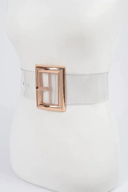 Image of 3PACK PLUS SIZE Oversized Transparent PVC Belt