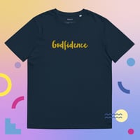 Image 1 of Godfidence Embroidered Unisex Organic T-shirt