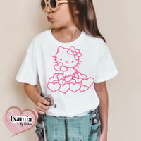 HEARTS 💕 KITTY TODDLER TEE