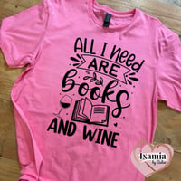 BOOKS 📚 & WINE 🍷 ADULT TEE