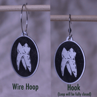 Image 4 of Molar Stainless Steel Earrings - Oval