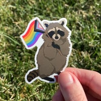 Image 3 of Pride Raccoon Sticker