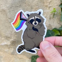 Image 1 of Pride Raccoon Sticker