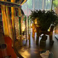 Image 5 of Green Vertical Stripe Pillar Lamp