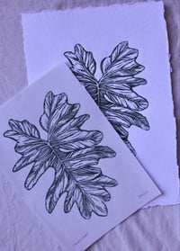 Image 3 of Philodendron Linocut Print