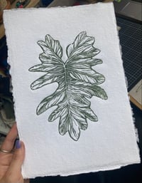 Image 2 of Philodendron Linocut Print