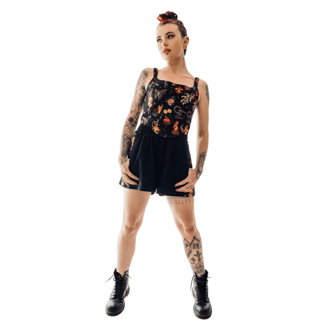Corset & Kombat Shorts Set