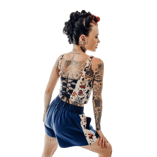 Corset & Kombat Shorts Set