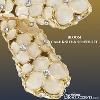 Image 2 of Ivory Gold and Crystal Cake Set