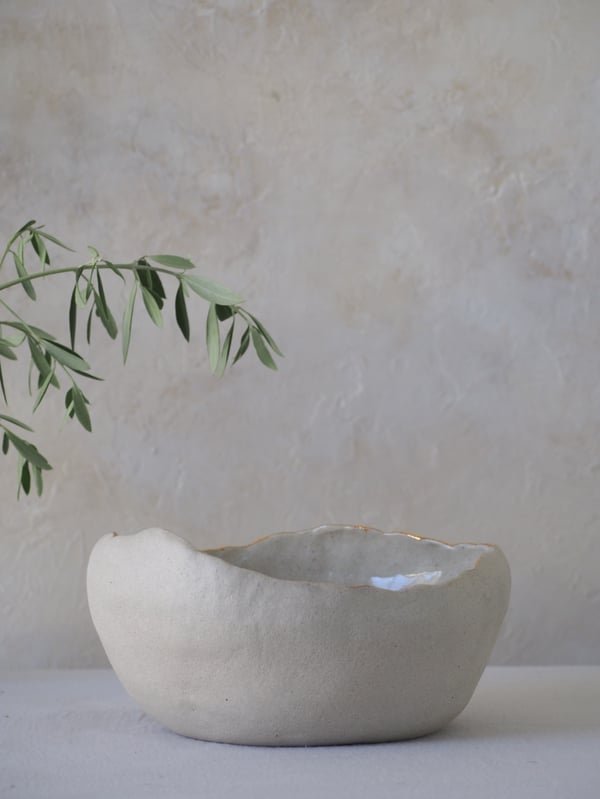 GOLD TRIMMED organic bowl
