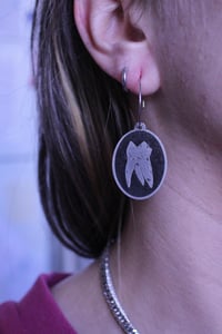 Image 3 of Molar Stainless Steel Earrings - Oval