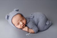 Image 6 of Newborn Bear Bonnet - 18 colors