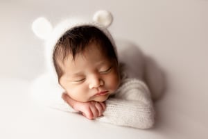 Image of Newborn Bear Bonnet - 18 colors