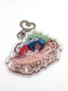 [KLCCON EXCLUSIVE] 3" Inch Silver Hot stamped Epoxy Kaeluc Nesting Charm w/ Silver Clasp